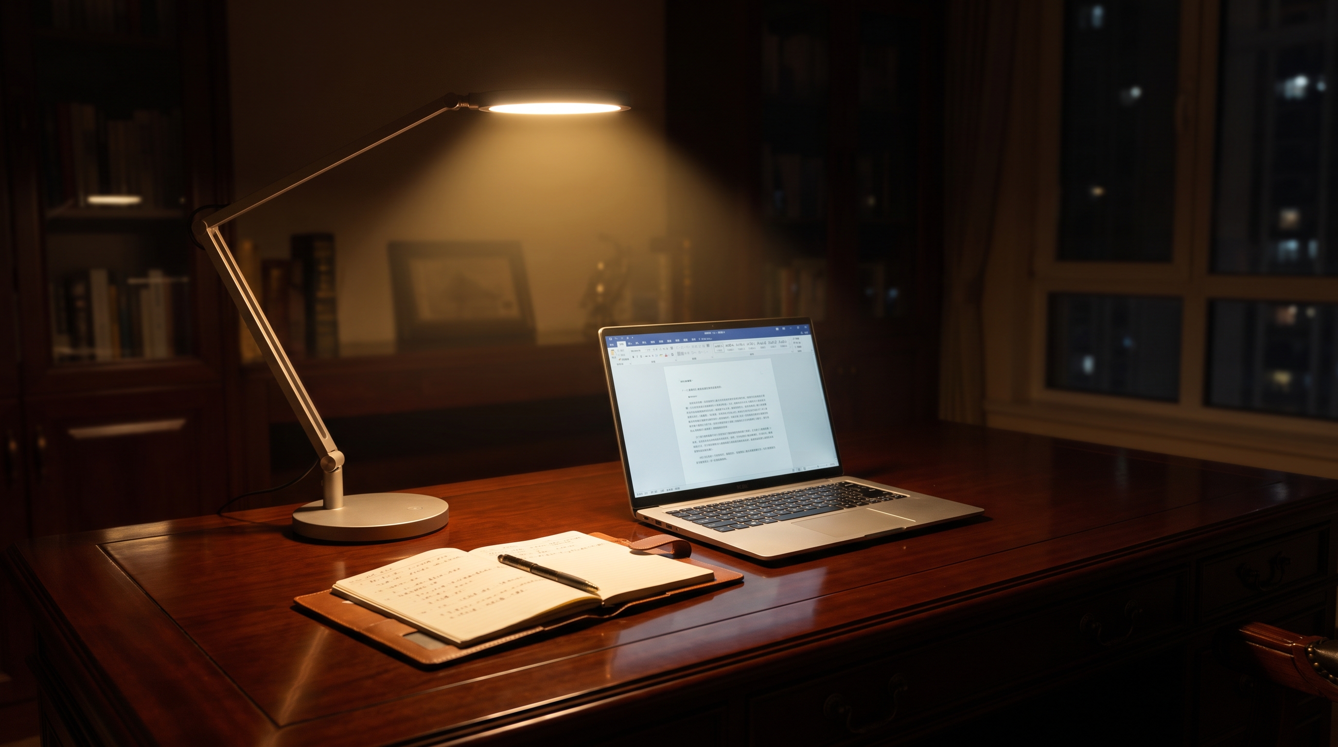 Desk_lamp_illuminates_mahogany_desk_202607081120.jpeg